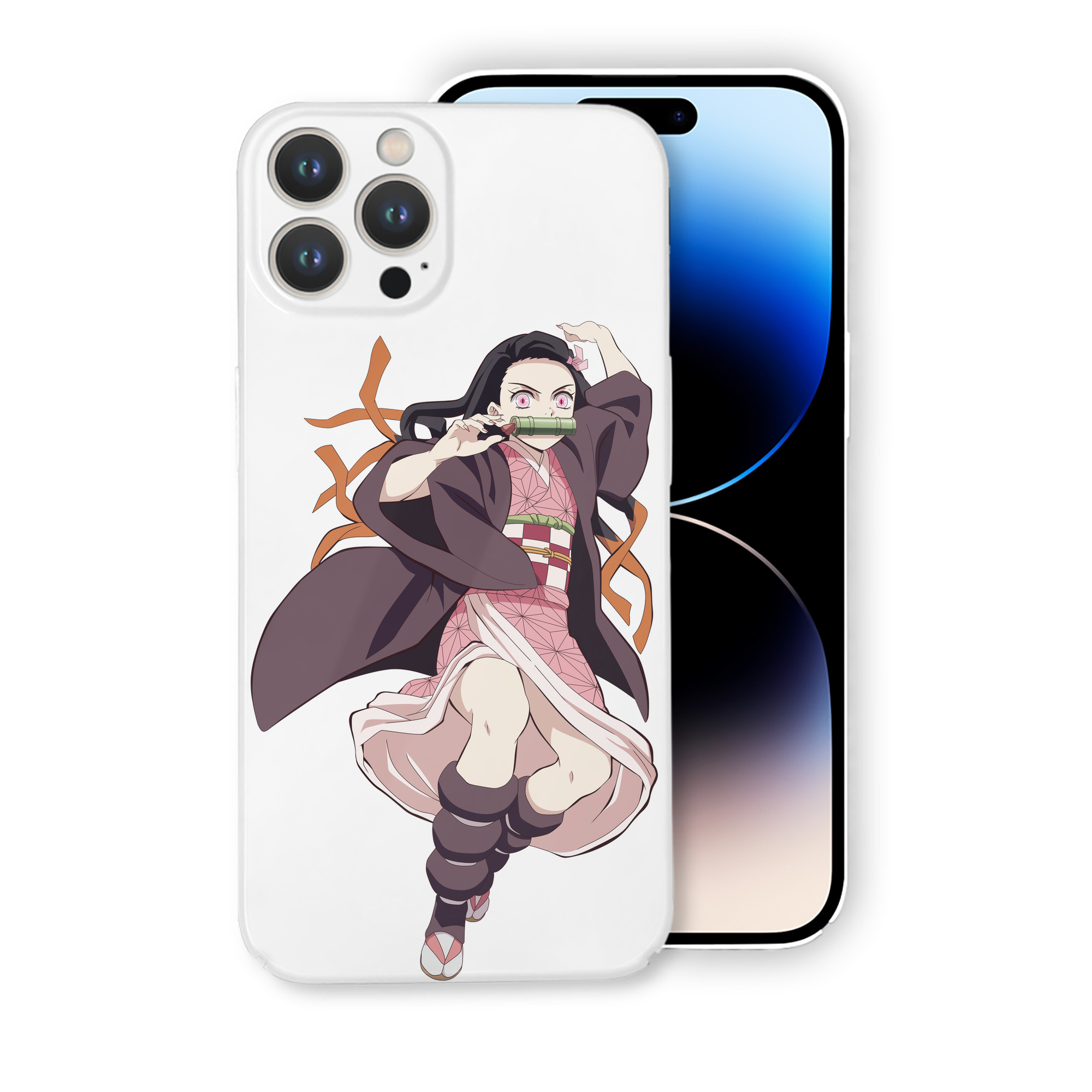 （画像用） 鬼滅の刃（きめつのやいば）竈門 禰󠄀豆子／かまど ねずこ Kamado Nezuko 【iPhone 14シリーズ対応】ハードケース
